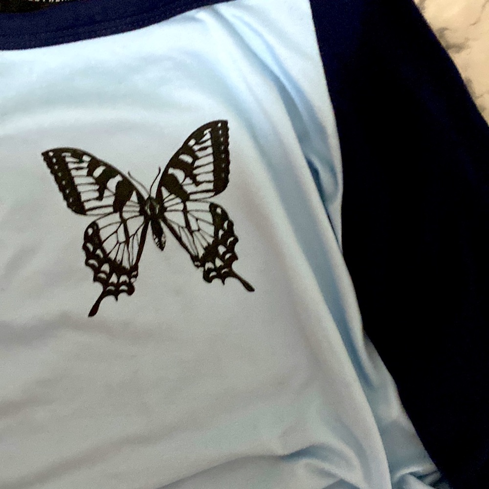 Blue Butterfly Top! - Picture 2 of 2